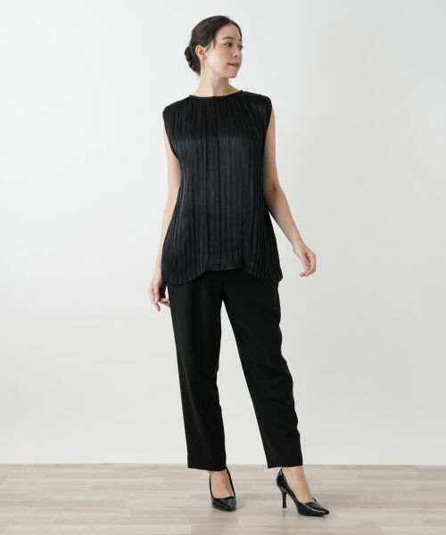 Leilian PLUS HOUSE / レリアンプラスハウス シャツ・ブラウス | プリーツノースリーブブラウス【BOURGE】 | 詳細4