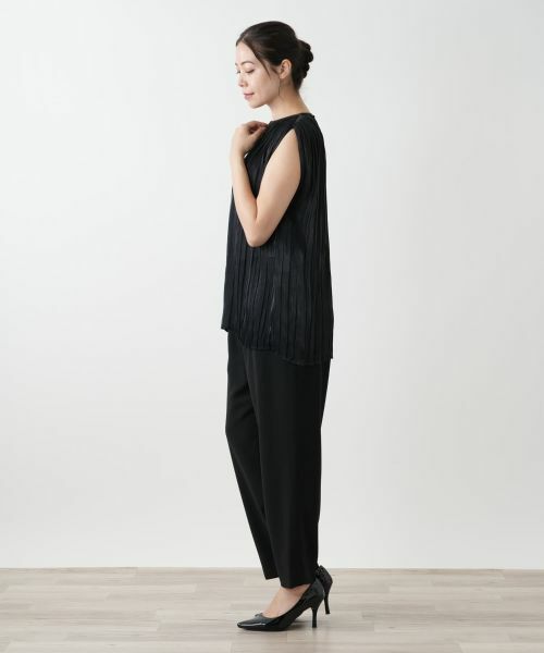 Leilian PLUS HOUSE / レリアンプラスハウス シャツ・ブラウス | プリーツノースリーブブラウス【BOURGE】 | 詳細5