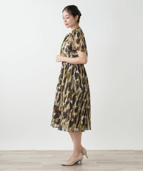 Leilian PLUS HOUSE / レリアンプラスハウス ミニ・ひざ丈スカート | プリントフレアスカート【BOURGE】 | 詳細2