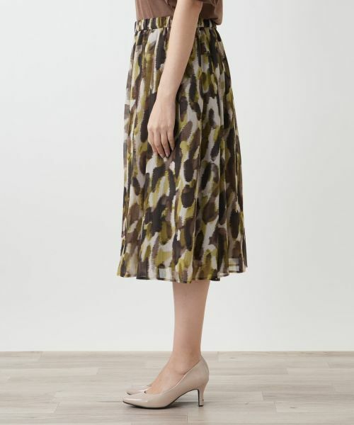 Leilian PLUS HOUSE / レリアンプラスハウス ミニ・ひざ丈スカート | プリントフレアスカート【BOURGE】 | 詳細5