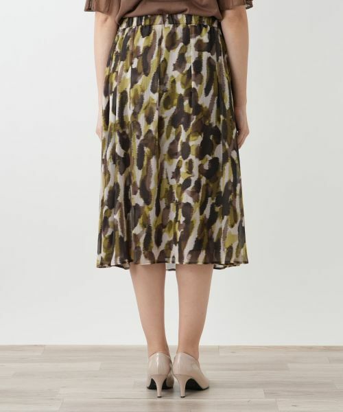 Leilian PLUS HOUSE / レリアンプラスハウス ミニ・ひざ丈スカート | プリントフレアスカート【BOURGE】 | 詳細6