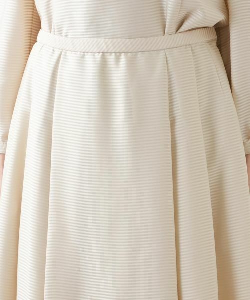 Leilian PLUS HOUSE / レリアンプラスハウス セットアップ | 表情ボーダーノーカラーブラウススーツ | 詳細20