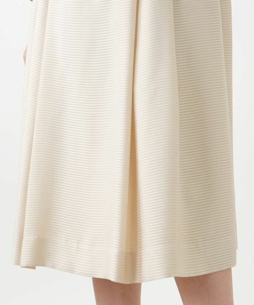 Leilian PLUS HOUSE / レリアンプラスハウス セットアップ | 表情ボーダーノーカラーブラウススーツ | 詳細22