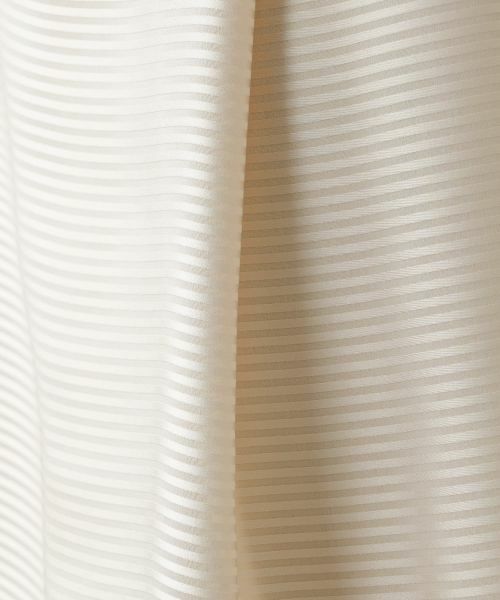 Leilian PLUS HOUSE / レリアンプラスハウス セットアップ | 表情ボーダーノーカラーブラウススーツ | 詳細24