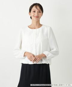 Leilian PLUS HOUSE / レリアンプラスハウス シャツ・ブラウス | レース切替ブラウス