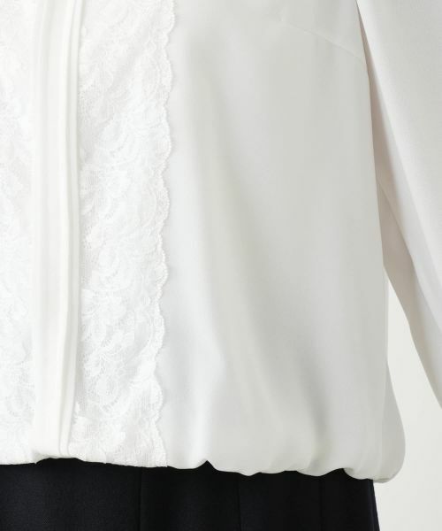 Leilian PLUS HOUSE / レリアンプラスハウス シャツ・ブラウス | レース切替ブラウス | 詳細10