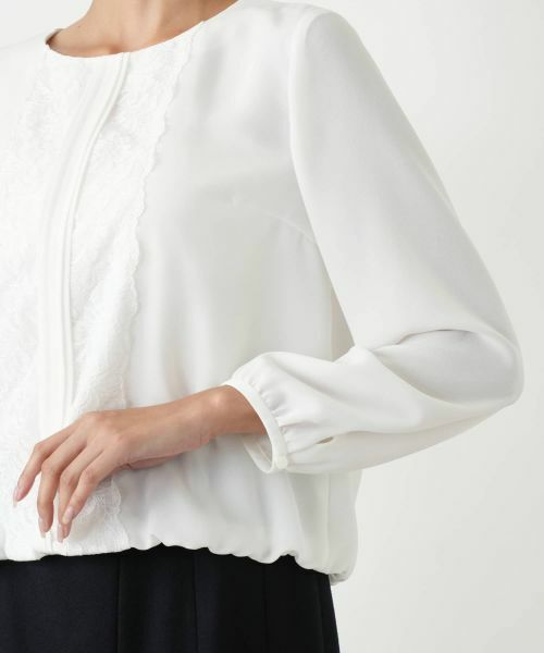 Leilian PLUS HOUSE / レリアンプラスハウス シャツ・ブラウス | レース切替ブラウス | 詳細9