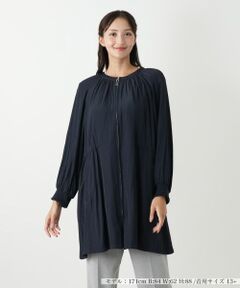 Leilian PLUS HOUSE / レリアンプラスハウス その他アウター | ノーカラーロングブルゾン