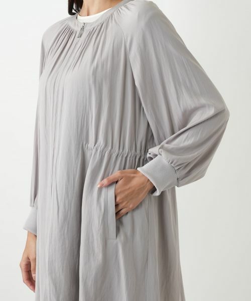 Leilian PLUS HOUSE / レリアンプラスハウス その他アウター | ノーカラーロングブルゾン | 詳細13