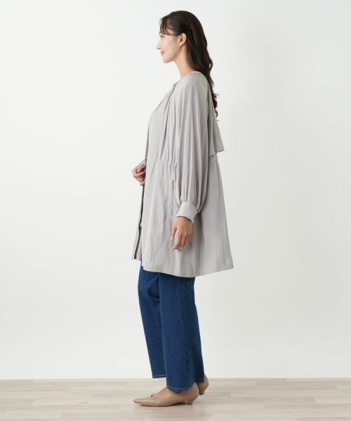 Leilian PLUS HOUSE / レリアンプラスハウス その他アウター | ノーカラーロングブルゾン | 詳細5