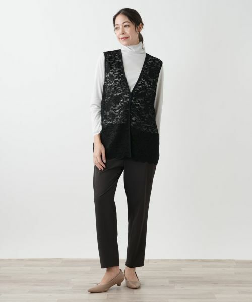 Leilian PLUS HOUSE / レリアンプラスハウス テーラードジャケット | 総レースベスト | 詳細1