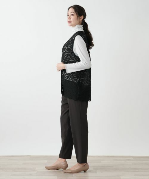 Leilian PLUS HOUSE / レリアンプラスハウス テーラードジャケット | 総レースベスト | 詳細2