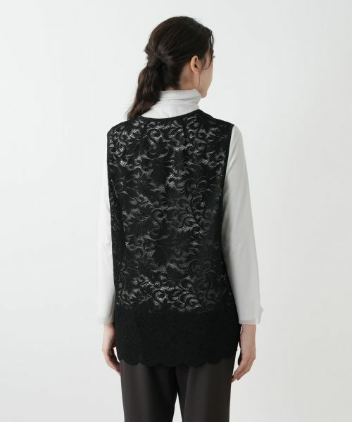 Leilian PLUS HOUSE / レリアンプラスハウス テーラードジャケット | 総レースベスト | 詳細6