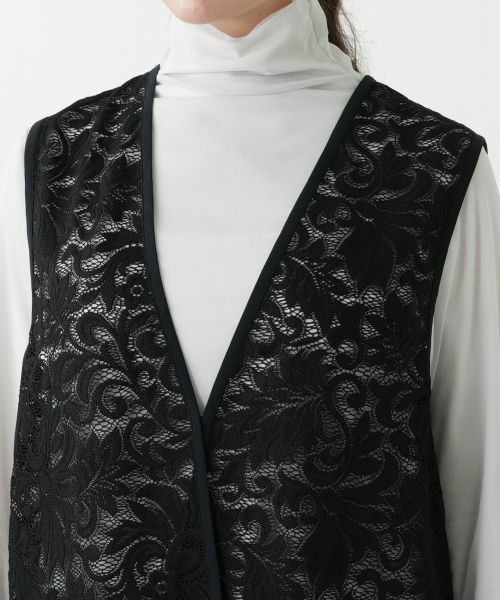 Leilian PLUS HOUSE / レリアンプラスハウス テーラードジャケット | 総レースベスト | 詳細7