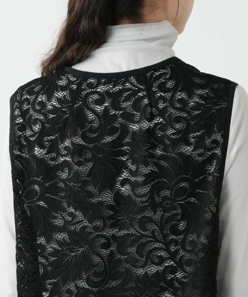 Leilian PLUS HOUSE / レリアンプラスハウス テーラードジャケット | 総レースベスト | 詳細8