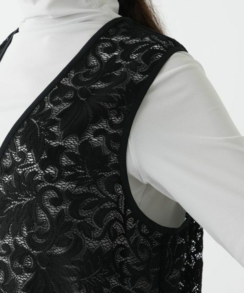 Leilian PLUS HOUSE / レリアンプラスハウス テーラードジャケット | 総レースベスト | 詳細9