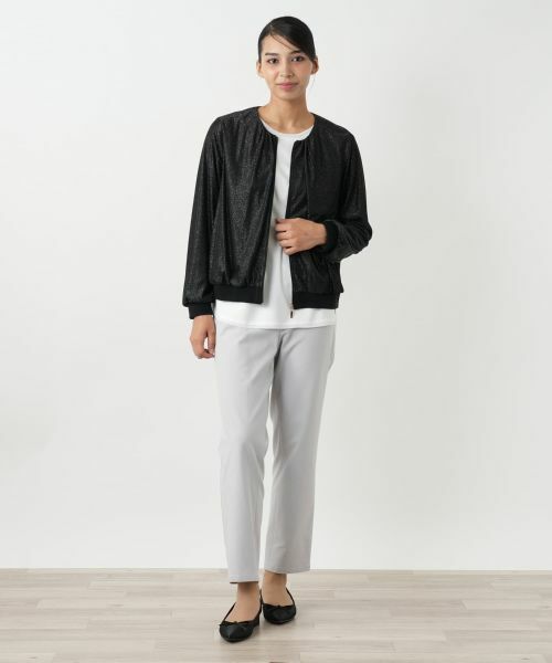 Leilian PLUS HOUSE / レリアンプラスハウス その他アウター | ラメジップジャケット | 詳細1