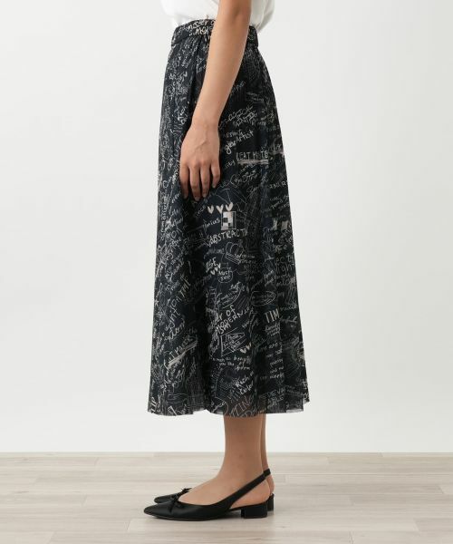 Leilian PLUS HOUSE / レリアンプラスハウス ロング・マキシ丈スカート | プリントフレアスカート | 詳細5