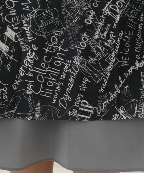 Leilian PLUS HOUSE / レリアンプラスハウス ロング・マキシ丈スカート | プリントフレアスカート | 詳細9