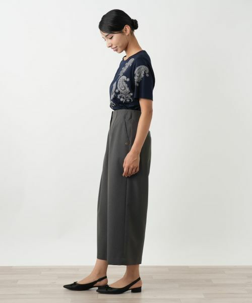 Leilian PLUS HOUSE / レリアンプラスハウス その他パンツ | ロゴプレートワイドパンツ | 詳細2