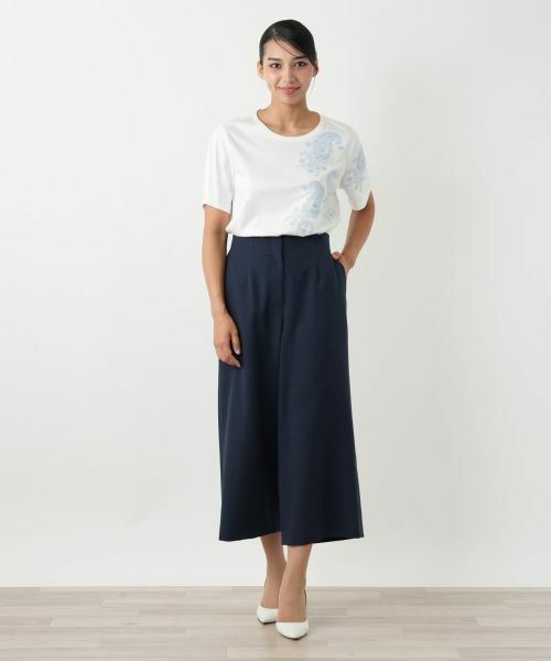 Leilian PLUS HOUSE / レリアンプラスハウス その他パンツ | ロゴプレートワイドパンツ | 詳細4