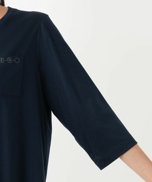 Leilian PLUS HOUSE / レリアンプラスハウス カットソー | 刺繍七分袖カットソー | 詳細13