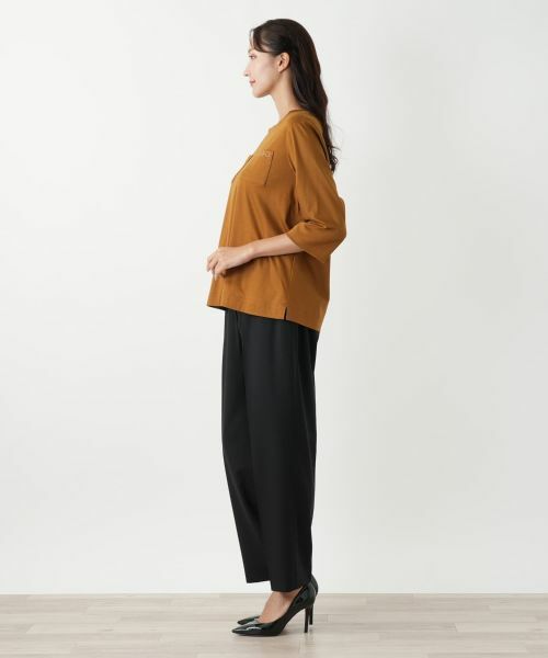 Leilian PLUS HOUSE / レリアンプラスハウス カットソー | 刺繍七分袖カットソー | 詳細2