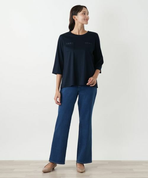 Leilian PLUS HOUSE / レリアンプラスハウス カットソー | 刺繍七分袖カットソー | 詳細5