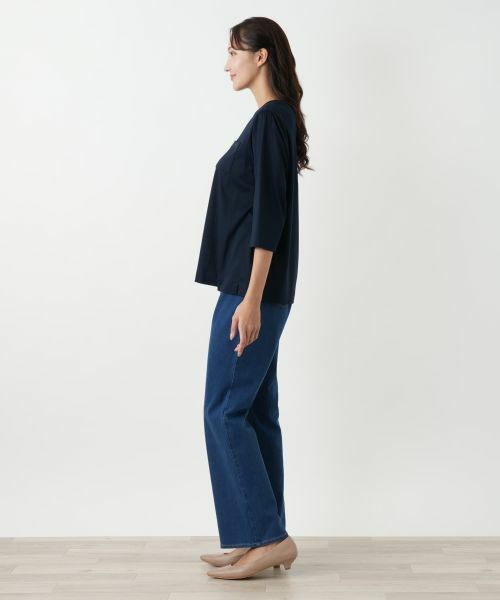 Leilian PLUS HOUSE / レリアンプラスハウス カットソー | 刺繍七分袖カットソー | 詳細6