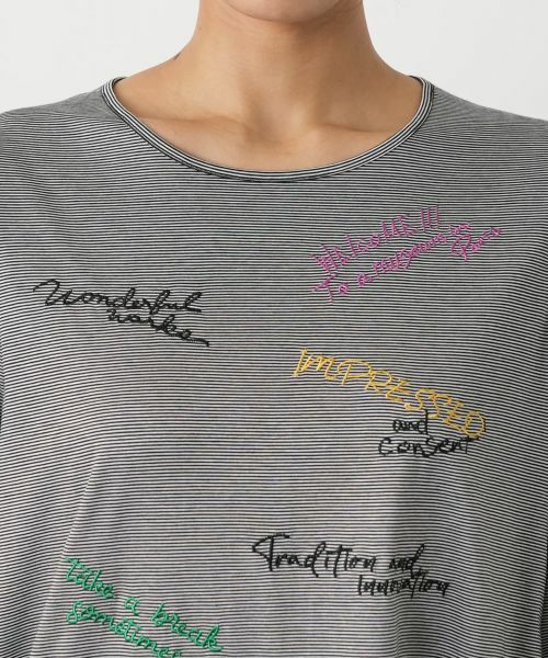 Leilian PLUS HOUSE / レリアンプラスハウス カットソー | 刺繍クルーネックカットソー | 詳細10