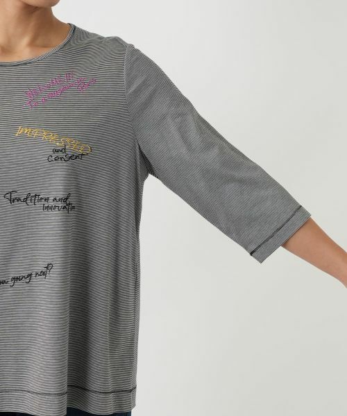 Leilian PLUS HOUSE / レリアンプラスハウス カットソー | 刺繍クルーネックカットソー | 詳細12