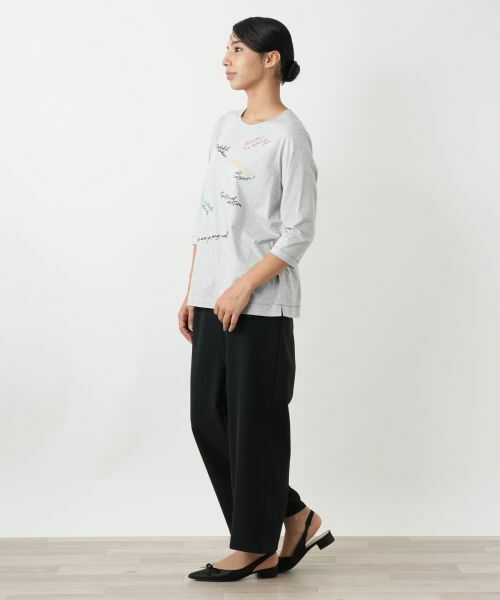 Leilian PLUS HOUSE / レリアンプラスハウス カットソー | 刺繍クルーネックカットソー | 詳細2