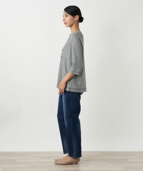 Leilian PLUS HOUSE / レリアンプラスハウス カットソー | 刺繍クルーネックカットソー | 詳細5