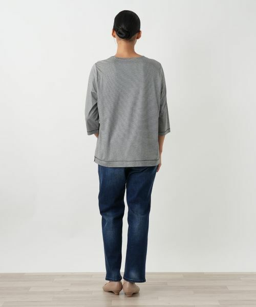 Leilian PLUS HOUSE / レリアンプラスハウス カットソー | 刺繍クルーネックカットソー | 詳細6