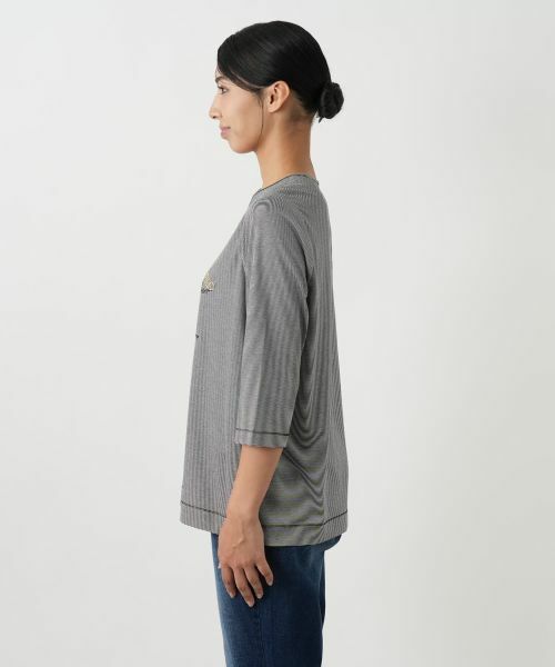 Leilian PLUS HOUSE / レリアンプラスハウス カットソー | 刺繍クルーネックカットソー | 詳細8