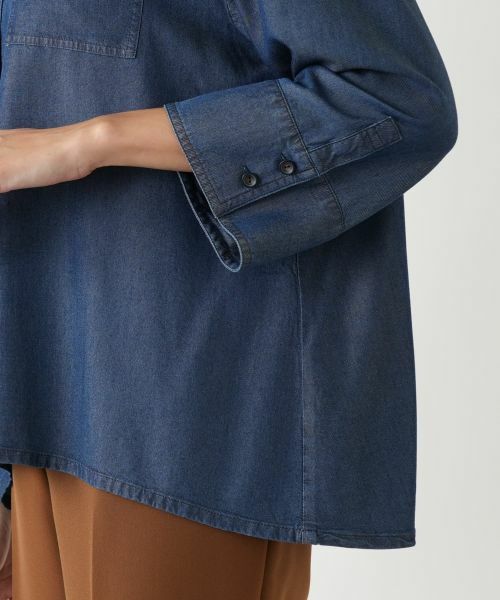 Leilian PLUS HOUSE / レリアンプラスハウス シャツ・ブラウス | デニム風ブラウス | 詳細10