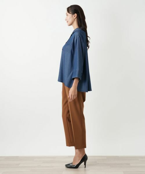 Leilian PLUS HOUSE / レリアンプラスハウス シャツ・ブラウス | デニム風ブラウス | 詳細2