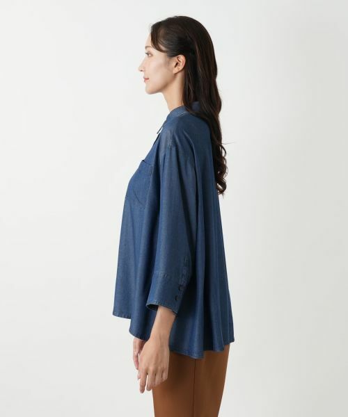 Leilian PLUS HOUSE / レリアンプラスハウス シャツ・ブラウス | デニム風ブラウス | 詳細5