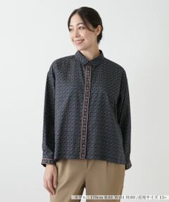 Leilian PLUS HOUSE / レリアンプラスハウス シャツ・ブラウス | 幾何学柄ブラウス