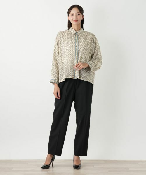 Leilian PLUS HOUSE / レリアンプラスハウス シャツ・ブラウス | 幾何学柄ブラウス | 詳細1