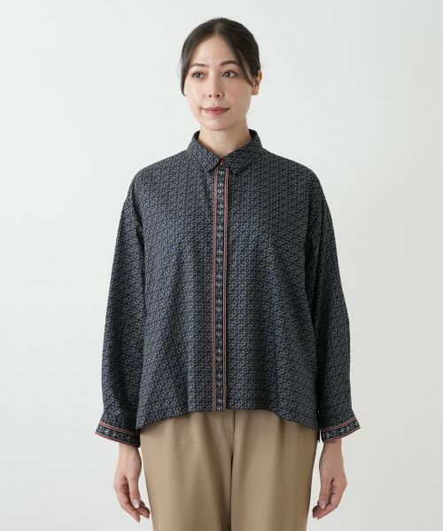 Leilian PLUS HOUSE / レリアンプラスハウス シャツ・ブラウス | 幾何学柄ブラウス | 詳細8