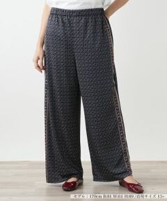 Leilian PLUS HOUSE / レリアンプラスハウス その他パンツ | 幾何学柄ワイドパンツ