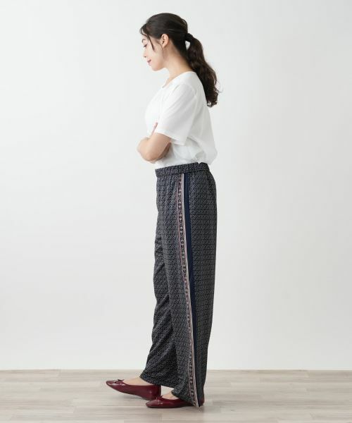 Leilian PLUS HOUSE / レリアンプラスハウス その他パンツ | 幾何学柄ワイドパンツ | 詳細2