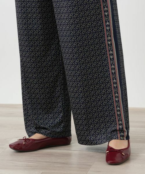 Leilian PLUS HOUSE / レリアンプラスハウス その他パンツ | 幾何学柄ワイドパンツ | 詳細8