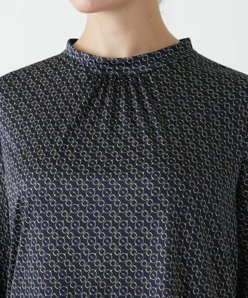 Leilian PLUS HOUSE / レリアンプラスハウス カットソー | プリントスタンドカラーカットソー | 詳細10