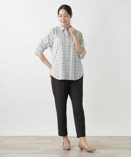 Leilian PLUS HOUSE / レリアンプラスハウス シャツ・ブラウス | チェックブラウス【Leilian WHITE LABEL】 | 詳細1