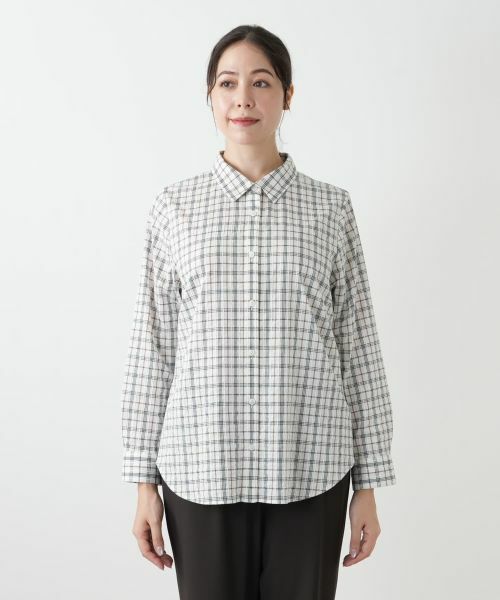 Leilian PLUS HOUSE / レリアンプラスハウス シャツ・ブラウス | チェックブラウス【Leilian WHITE LABEL】 | 詳細4