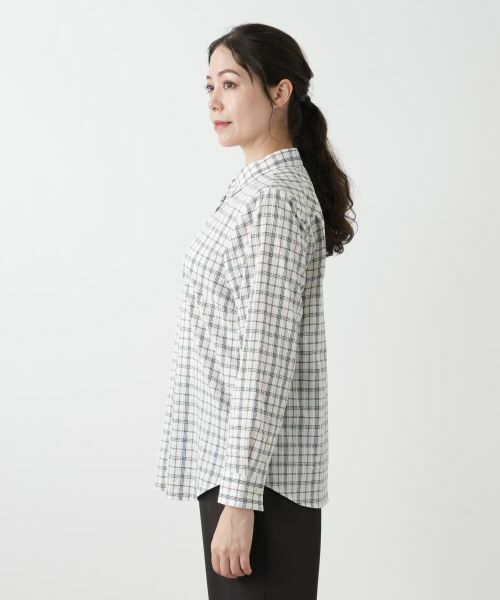 Leilian PLUS HOUSE / レリアンプラスハウス シャツ・ブラウス | チェックブラウス【Leilian WHITE LABEL】 | 詳細5