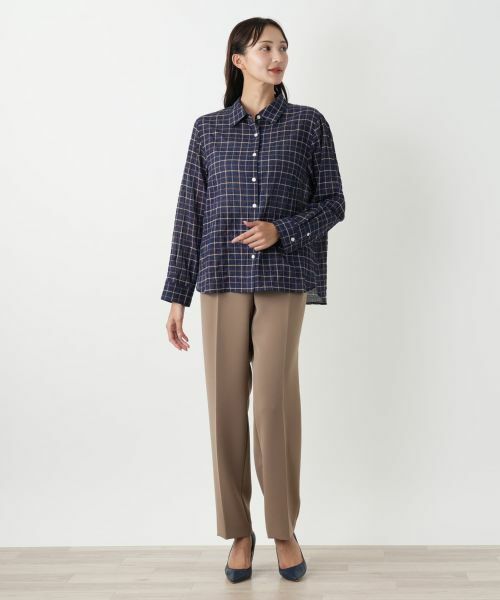 Leilian PLUS HOUSE / レリアンプラスハウス シャツ・ブラウス | チェックブラウス【Leilian WHITE LABEL】 | 詳細1