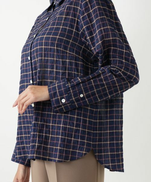 Leilian PLUS HOUSE / レリアンプラスハウス シャツ・ブラウス | チェックブラウス【Leilian WHITE LABEL】 | 詳細11